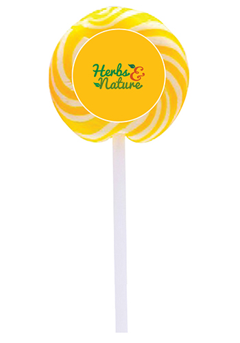 Printed Swirl Lollipops with Round Label |ADMSWIRLPOP1 - DiscountMugs