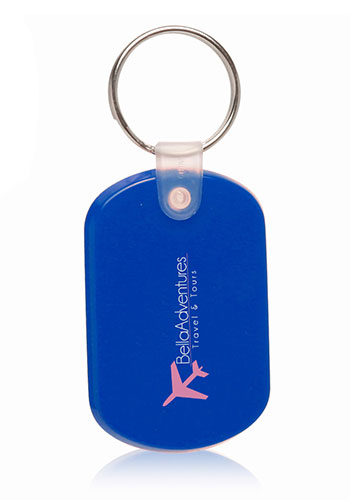 AmSouth Bank Vintage Blue Plastic Clip On Keychain Key Chain New