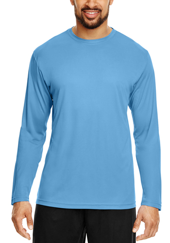 Printed Team 365 Mens Zone Performance Long Sleeve Shirts |TT11WL ...
