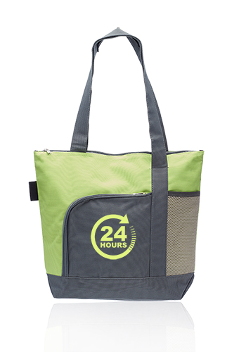 Two Tone Zippered Tote Bags