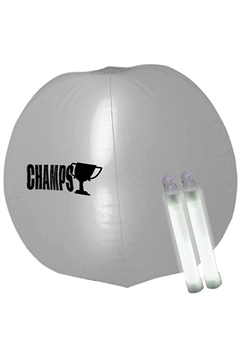 Translucent 24 in. Inflatable Beach Ball with Glow light Sticks | WCGNO11