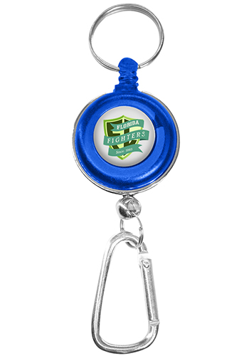 Transparent Badge Reel with Carabiner and Keyring