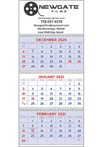 Triumph Red & Blue Commercial Planner Calendars | X11402