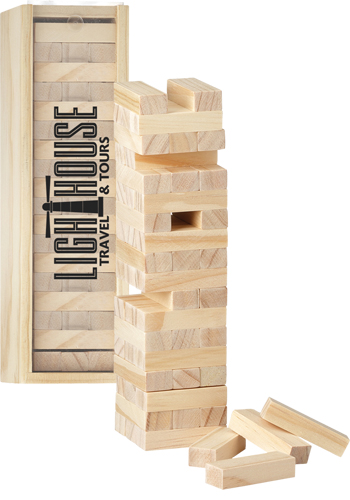 Tumbling Tower Wood Block Stacking Games | LE300235