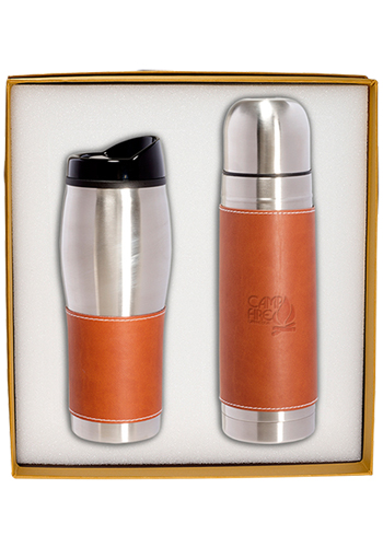Tuscany™ Stainless Steel Thermos & Tumbler Gift Set |PLLG9270