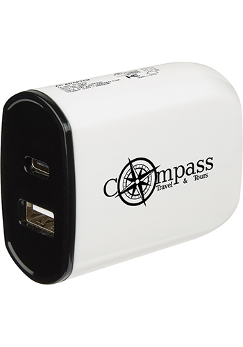 UL Listed 2 In 1 USB Type C Wall Adapters | X20242