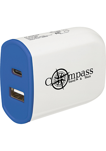 UL Listed 2 In 1 USB Type C Wall Adapters | X20242