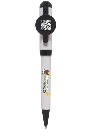 USA 124 QR Code Twist White Pens | AWUSA24QRW