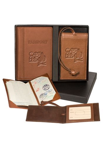 Voyager Lloyd Harbor Leather Passport & Magnetic Luggage Tag Sets | PLLG9059