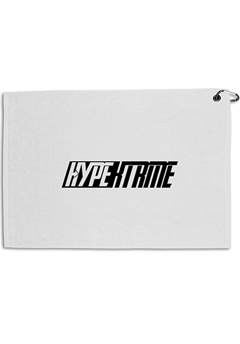 24" x 15" White Weekender Flat Hem Golf Towels