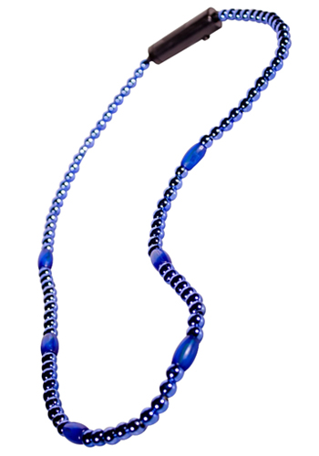 LED Light-Up Beaded Blue Necklaces | WCLIT491
