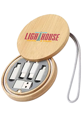 Wooden Grain Multi USB Adapter Cable Kit