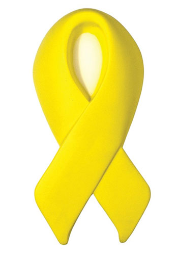 Yellow Awareness Ribbon Stress Balls | AL2601635
