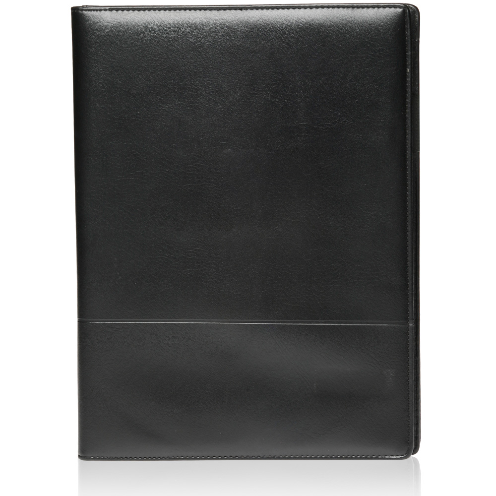 Leather A6 Portfolio - Black - Smooth Leather