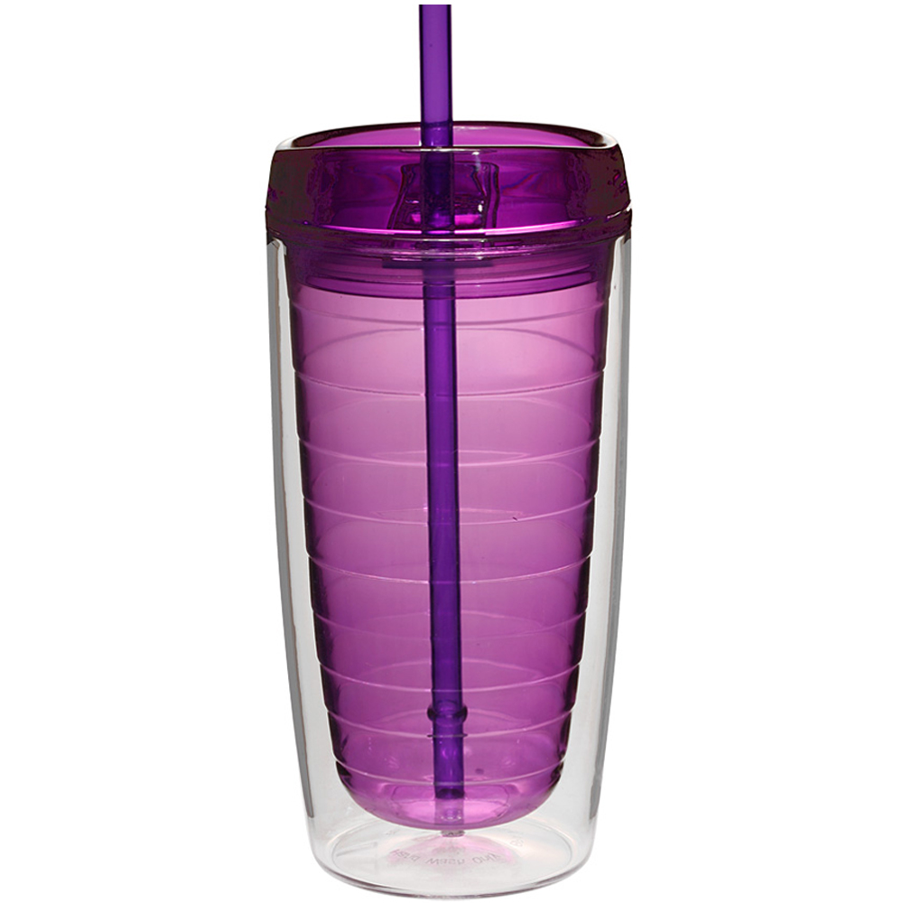 Custom 16 oz Double Wall Acrylic Tumblers with Lid & Straw - Full Print, Design & Preview Online