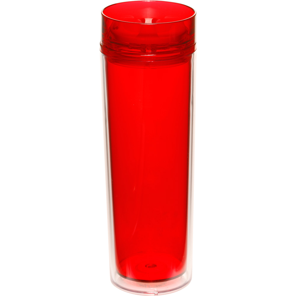 C.A.C. BVPT-12RD, 12 Oz Poly Pebble Textured Red Tumbler, DZ