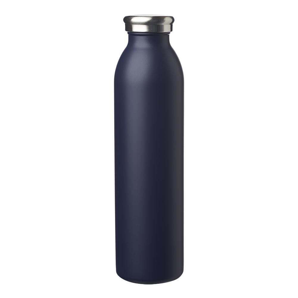 Navy Blue Aluminum Water Bottle-Forged By The Sea - 8 Tall