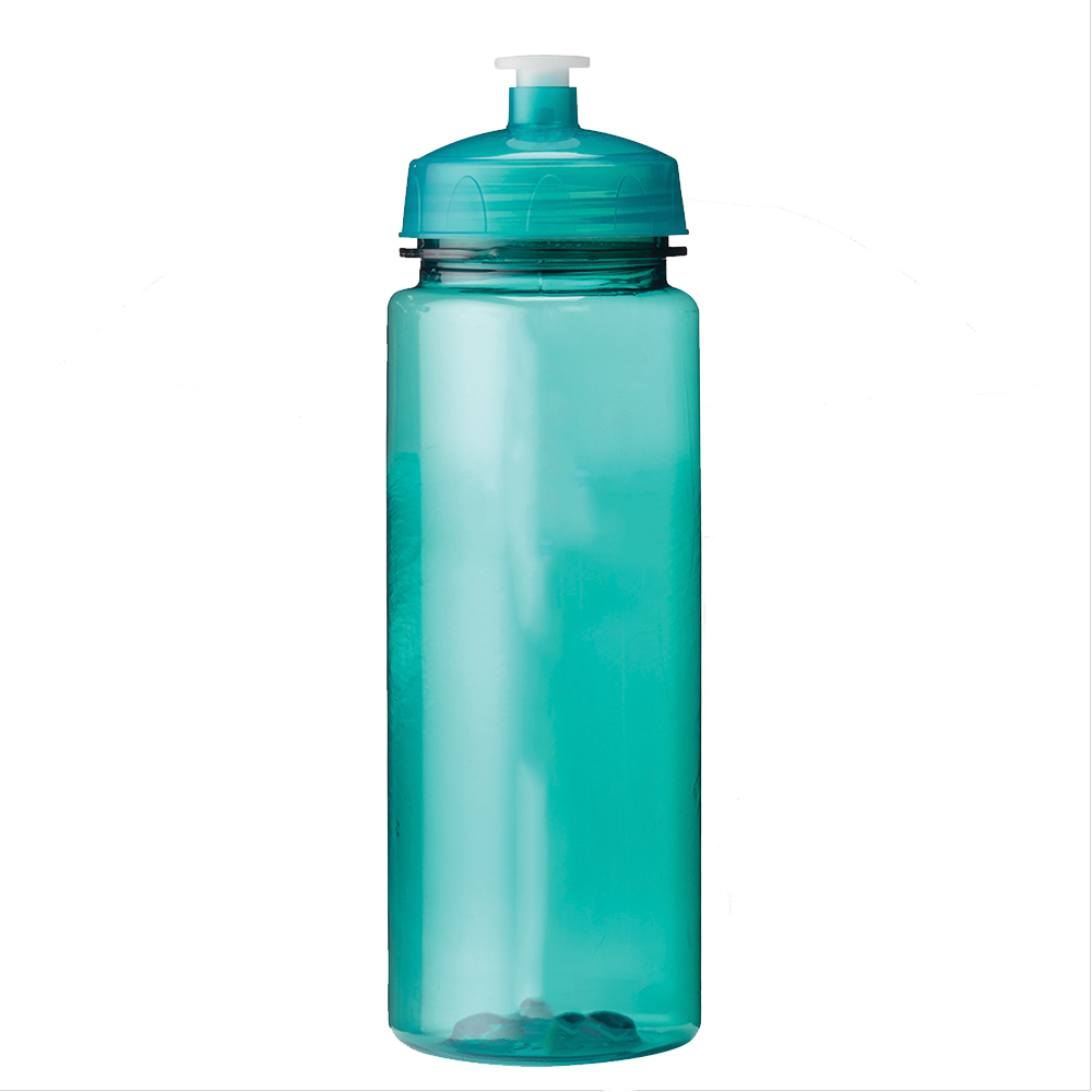 Custom 24 oz. Plastic Water Bottles with Push Lid | EM4433 - DiscountMugs