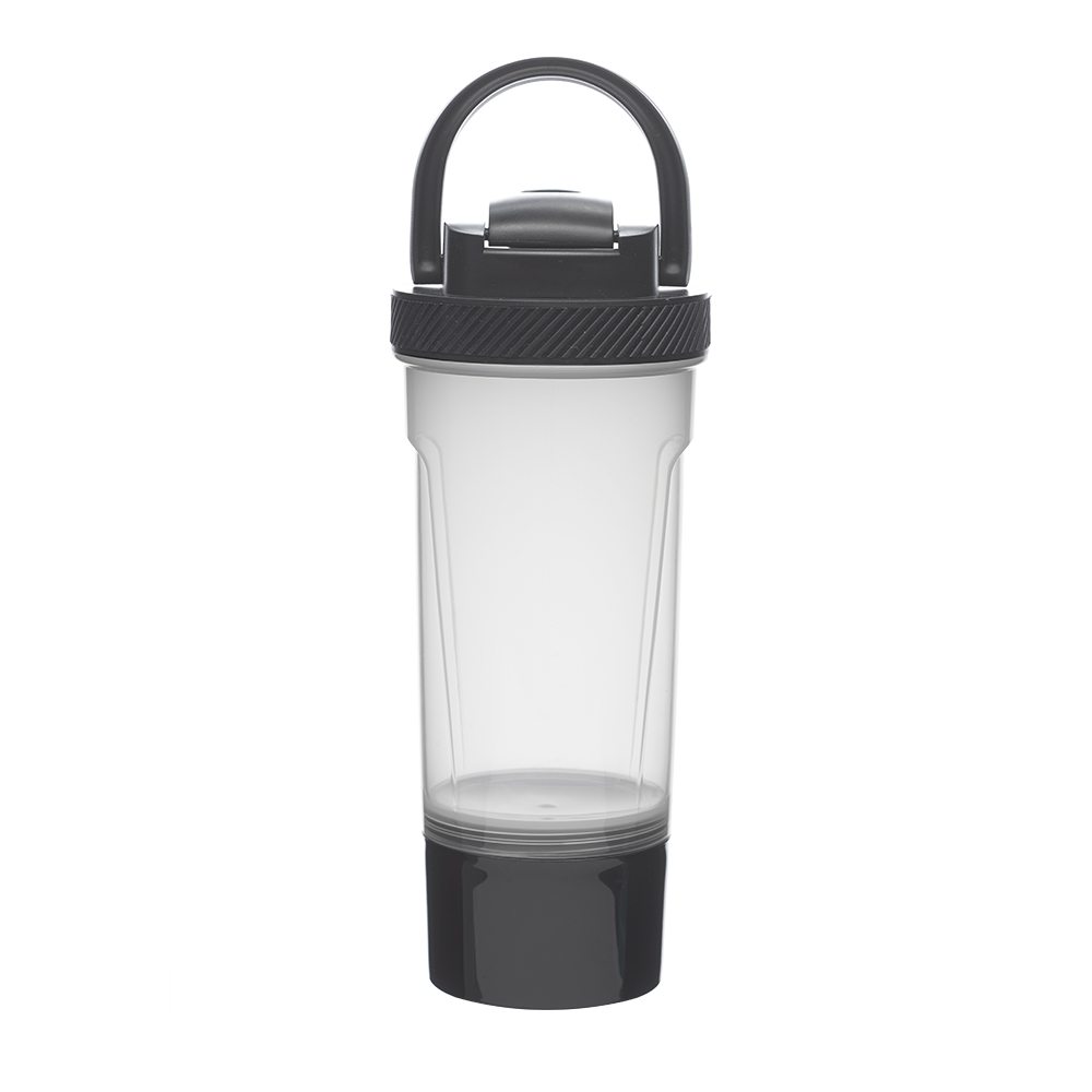 Protein Shaker Bottle - Clear w/ Black Lid