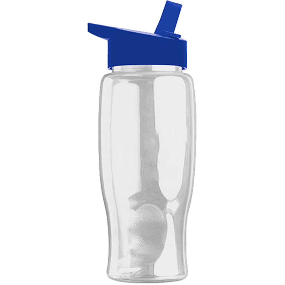 27oz Transparent Custom Water Bottles - Flip Straw