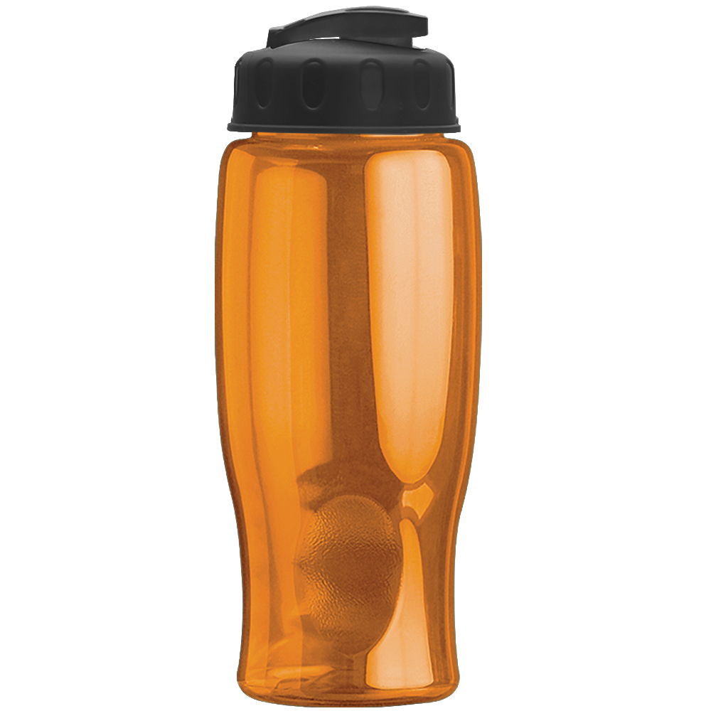 27oz Transparent Custom Water Bottles - Flip Top