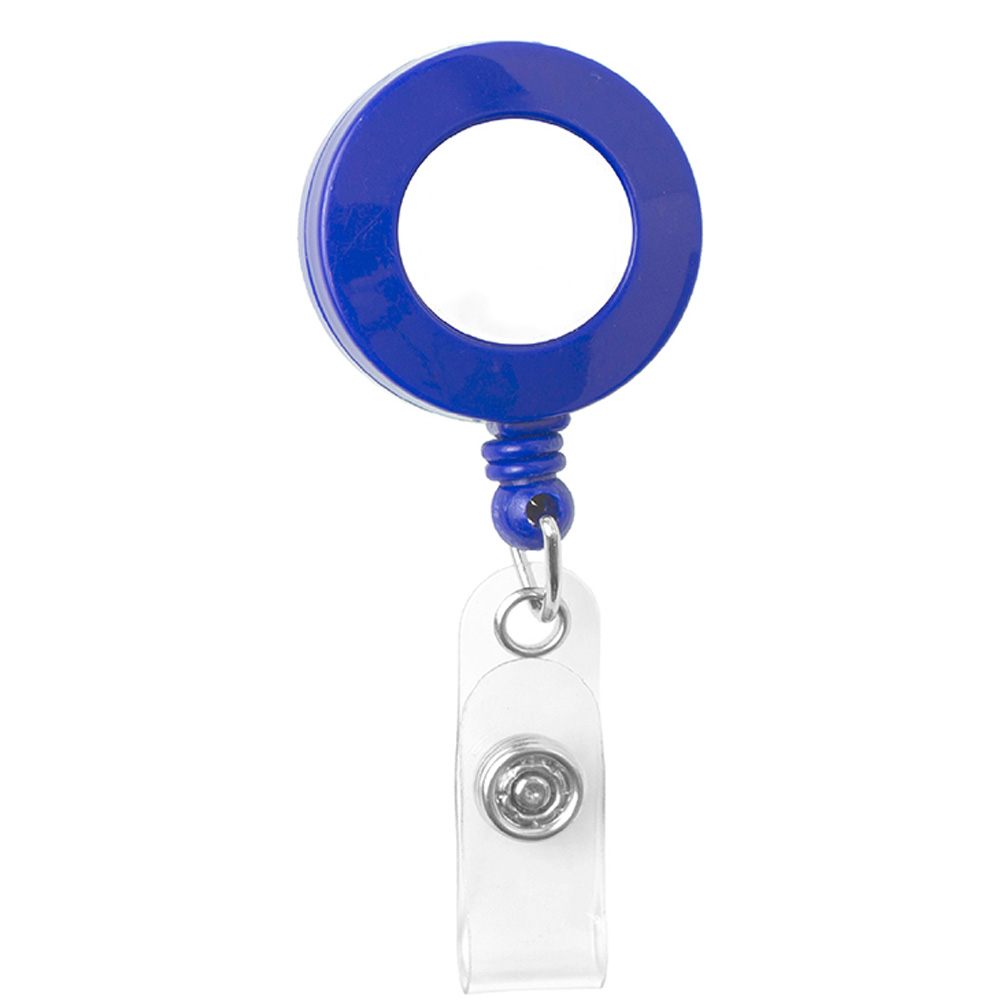 Promotional 30 in. Cord Round Retractable Full Color Badge Reel