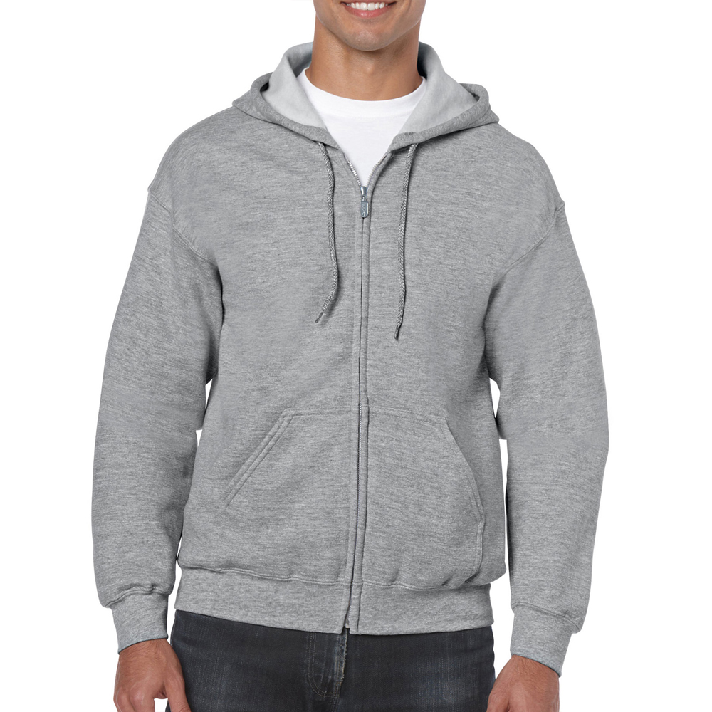 Gildan® 18600 50/50™ Zip-Up Hoodie, Two Color Imprint – Piedmont Promotions