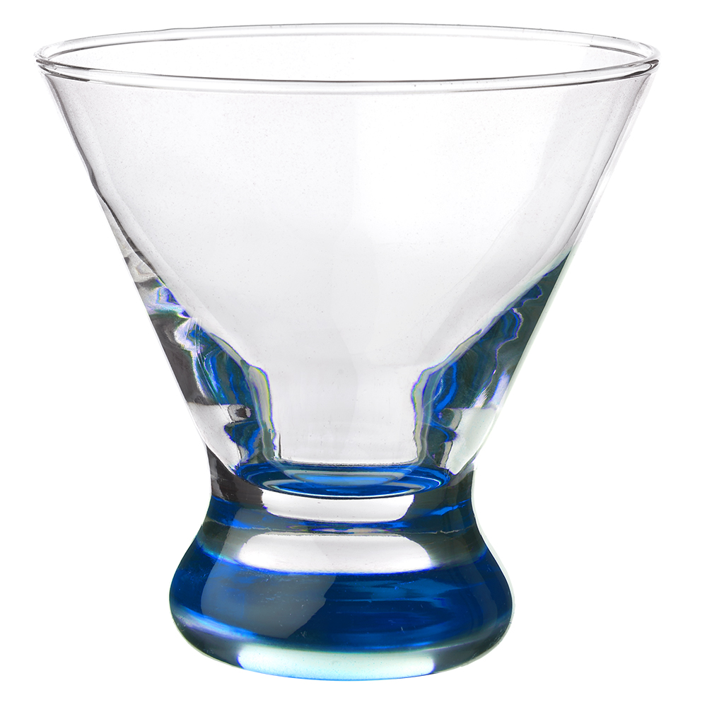25oz Jumbo Plastic Martini Glass Caribbean Blue