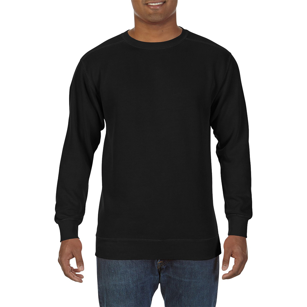 TSC Apparel Large Monogram Comfort Colors Adult Crew-Neck Sweatshirt #1566 | Wholesale Accessory Market S / Blue Jean - CC
