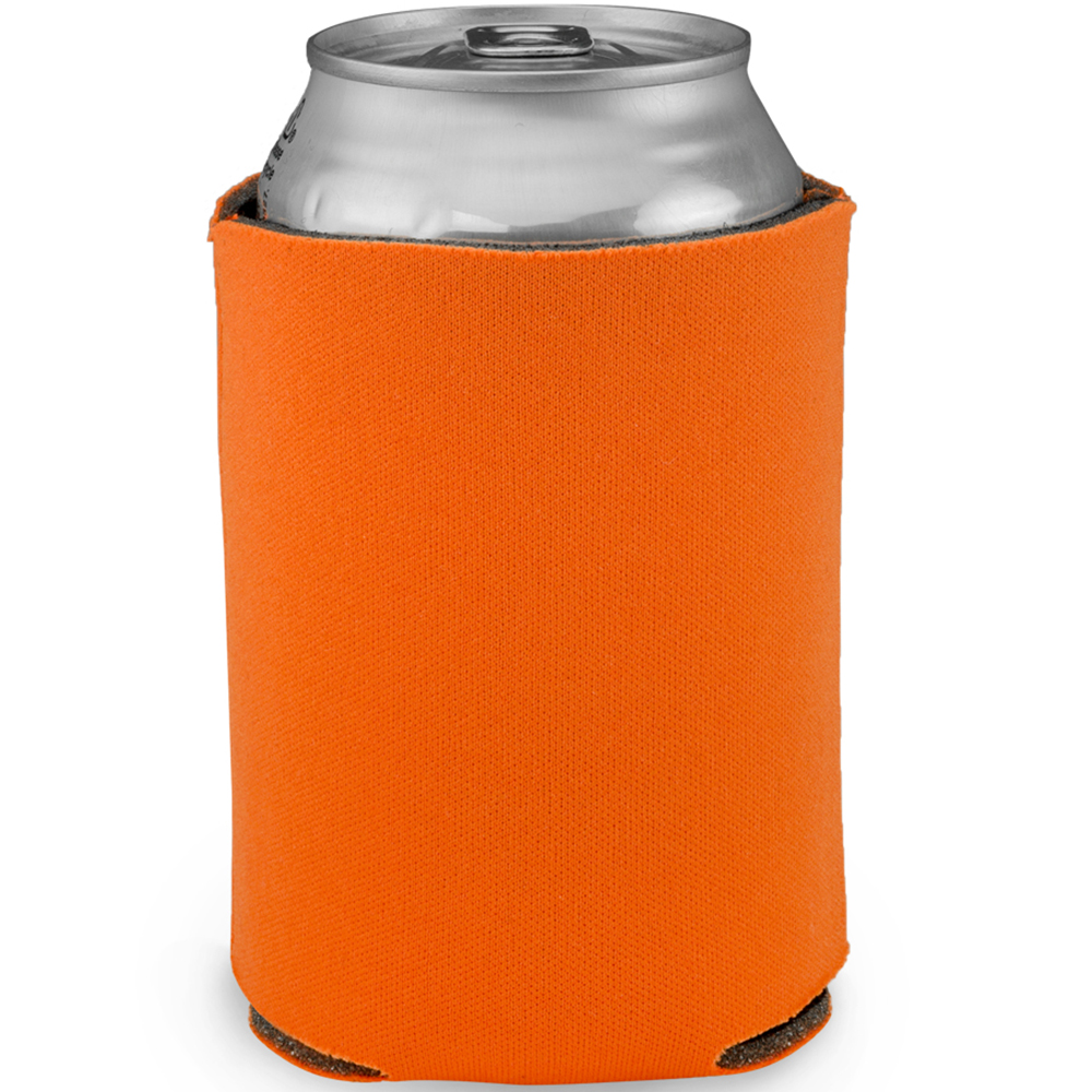 Can Coolers - 25 pack- 4mm Collapsible Beer Holders To Keep Your Beer Cold  - Insulated Cans Holder - Neon Orange 