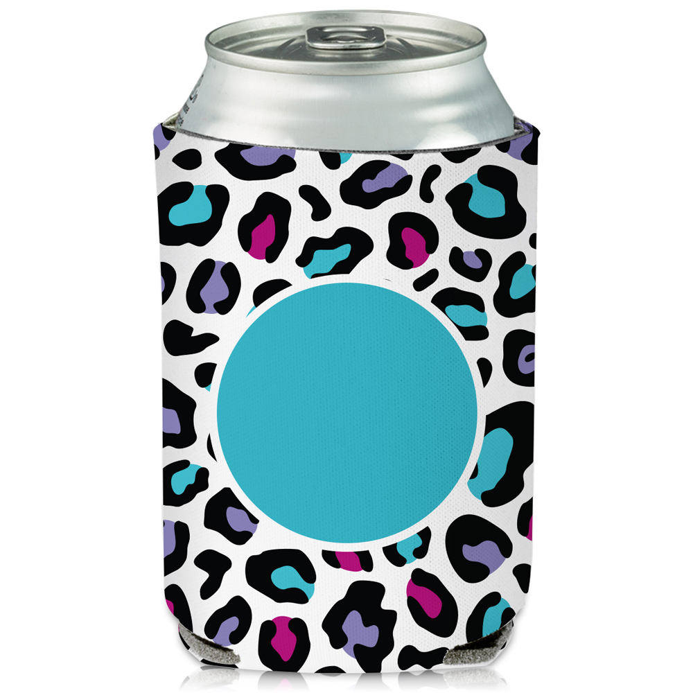 Collapsible Leopard Pop Custom Can Cooler