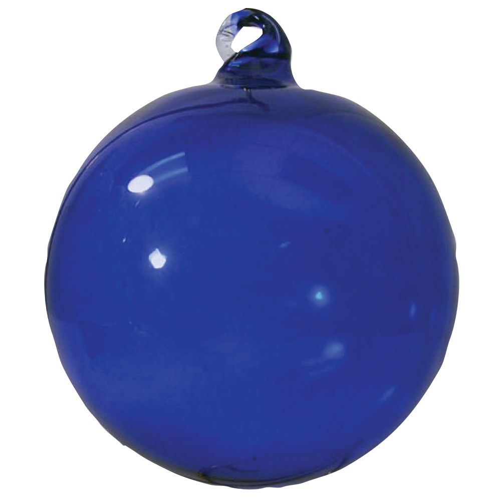 Blown glass Christmas ornament, blue rubber boots