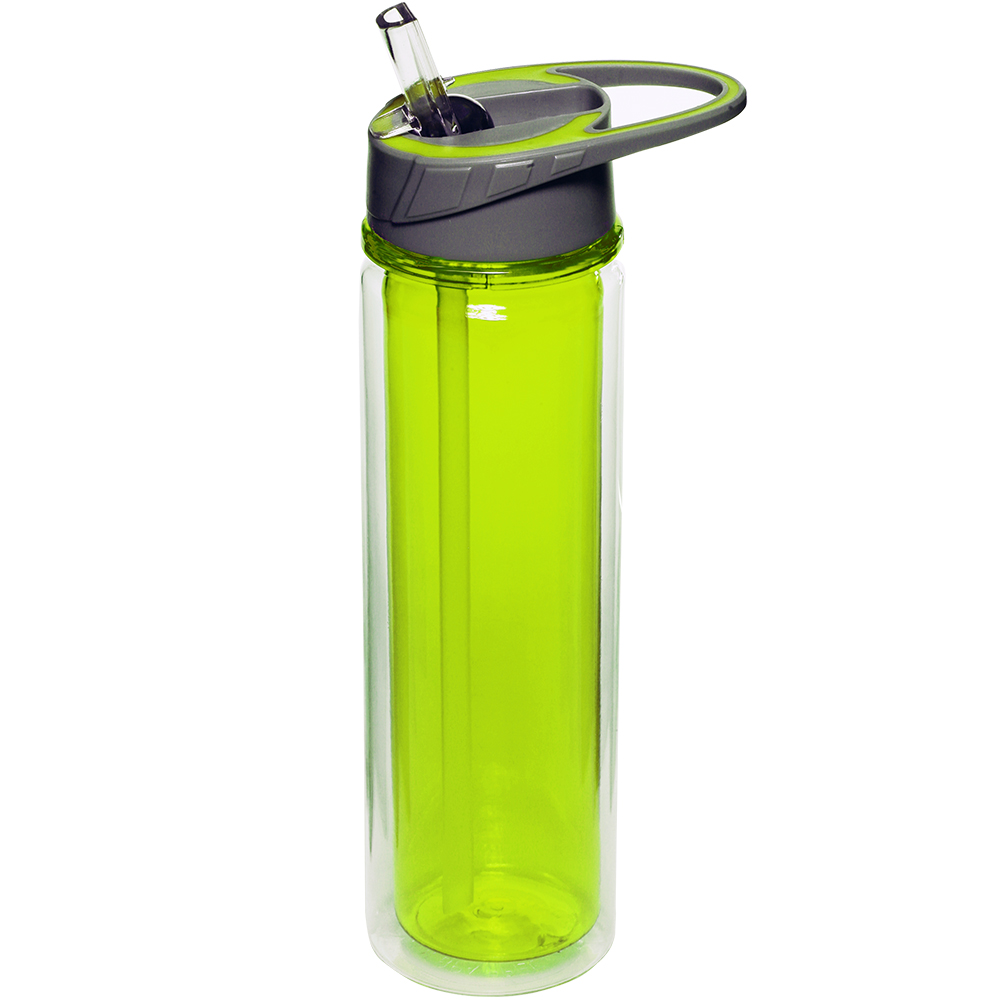 Custom 19 oz. Plastic Sports Water Bottles with Straw