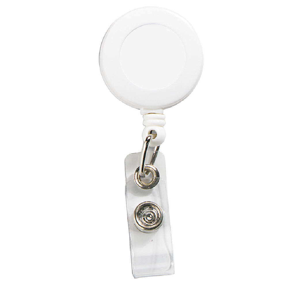 Promotional 30 in. Cord Round Retractable Full Color Badge Reel