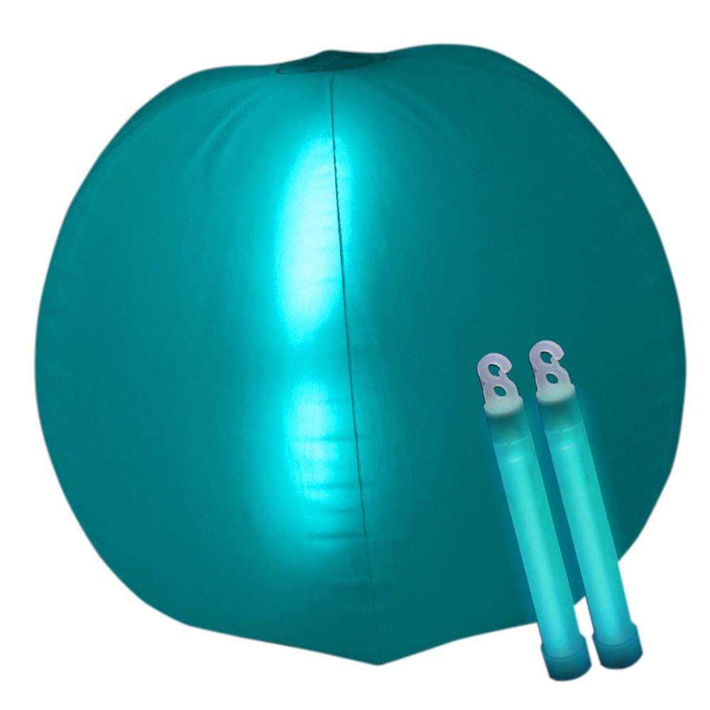 Glow Beach Balls with LED Light Insert - Assorted Colors 12 pcs