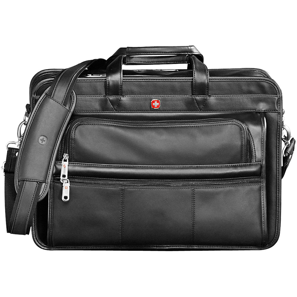 Custom Wenger Leather Double Compartment Attache Bags LE935056