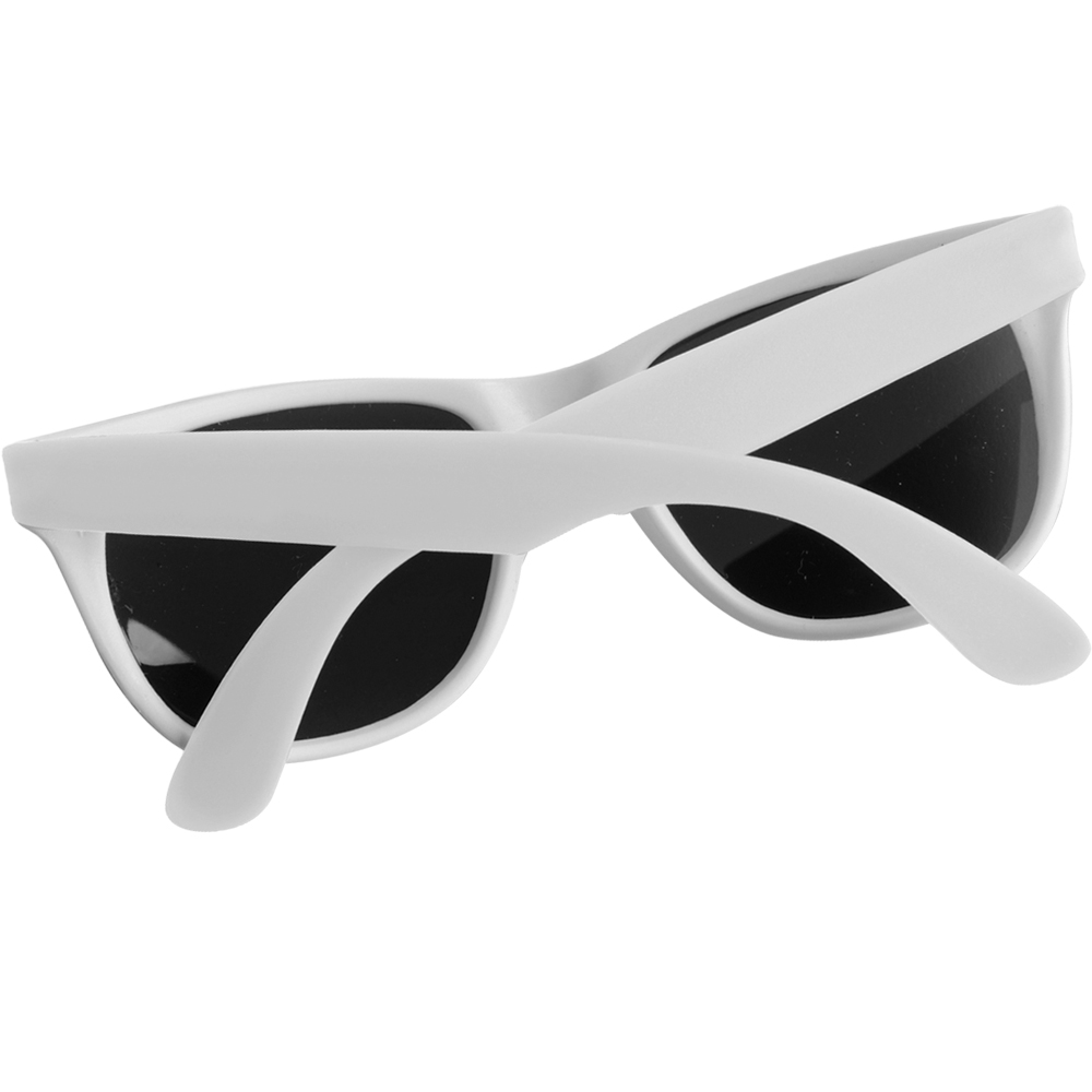 white framed sunglasses