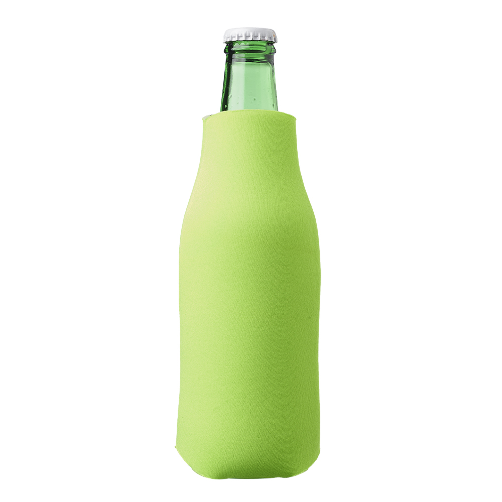 Zipper Beer Bottle Koozie (Green)