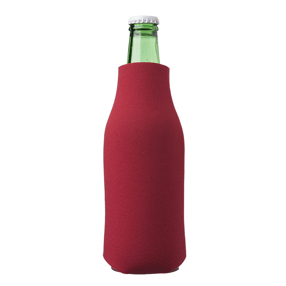 Zipper Beer Bottle Koozie (Red)