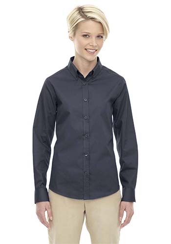 #78193 Ash City - Core 365 Ladies' Imprinted Operate Long-Sleeve Twill Shirts