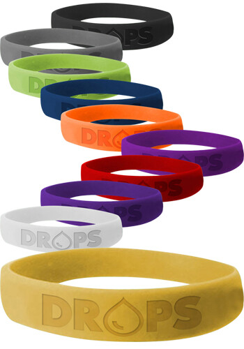 Custom 1 Inch Embossed Silicon Wristband