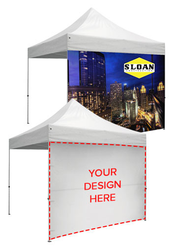 Promotional 10 ft. Zippered End Tents Dye-Sublimated Wall