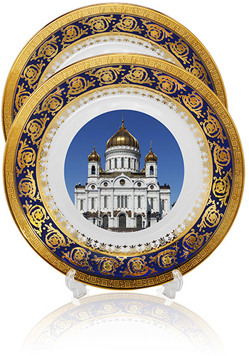 10-inch Porcelain Plates with 22k Gold Edging | PL209B
