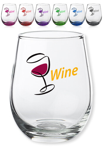 Customized 10 oz. Siena Stemless Wineglass