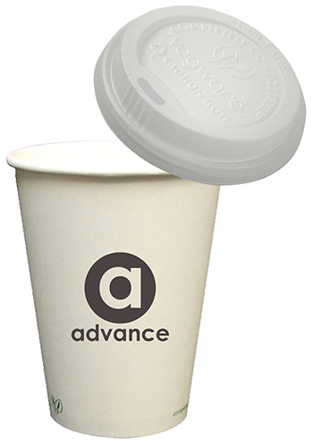 Personalized 12 oz. Compostable Paper Hot Cups
