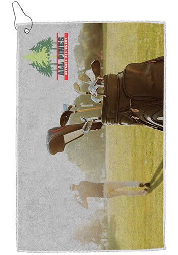 Personalized 12 x 20 Eco-Friendly rPET Sublimated Golf Towel