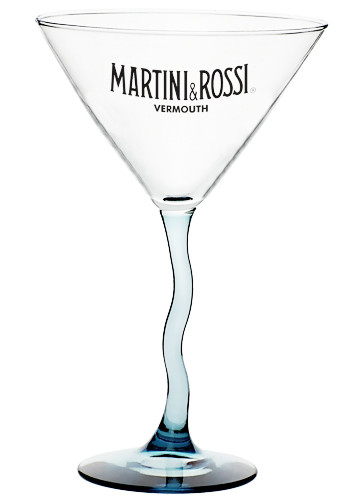 Libbey 12oz. Courbe Turquoise Martini Glasses