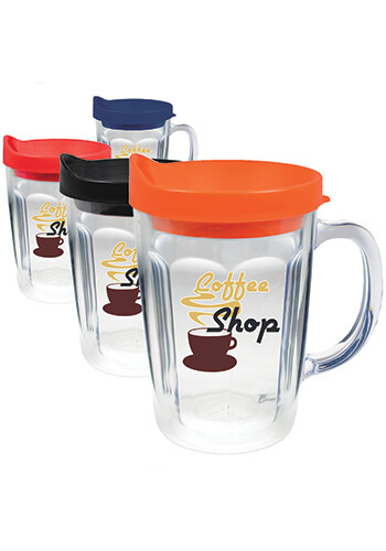 Personalized 14 Oz White Printed Insert Thermal Travel Mugs
