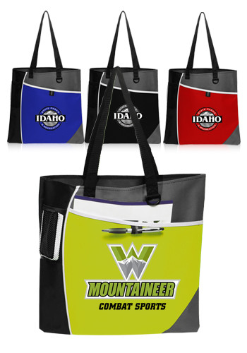 15.5W x 15.5H inch Color Panel Tote Bags | TOT125