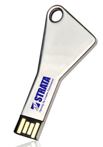 Customized 16GB Silver Key Flash Drives